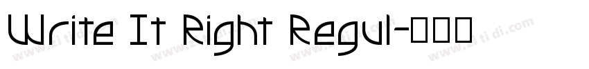 Write It Right Regul字体转换